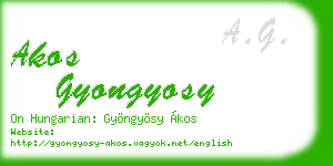 akos gyongyosy business card