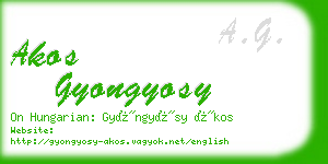 akos gyongyosy business card